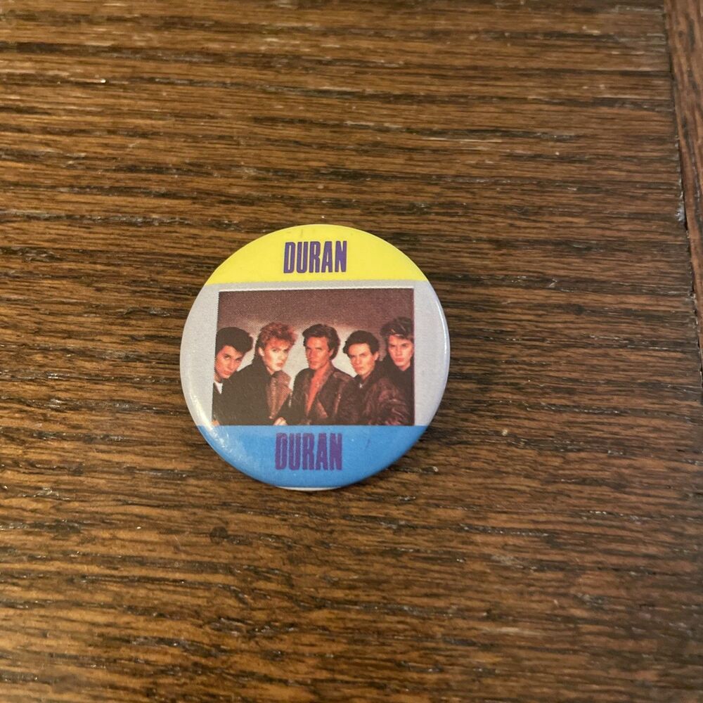 vintage Duran Duran button Pin 1984
